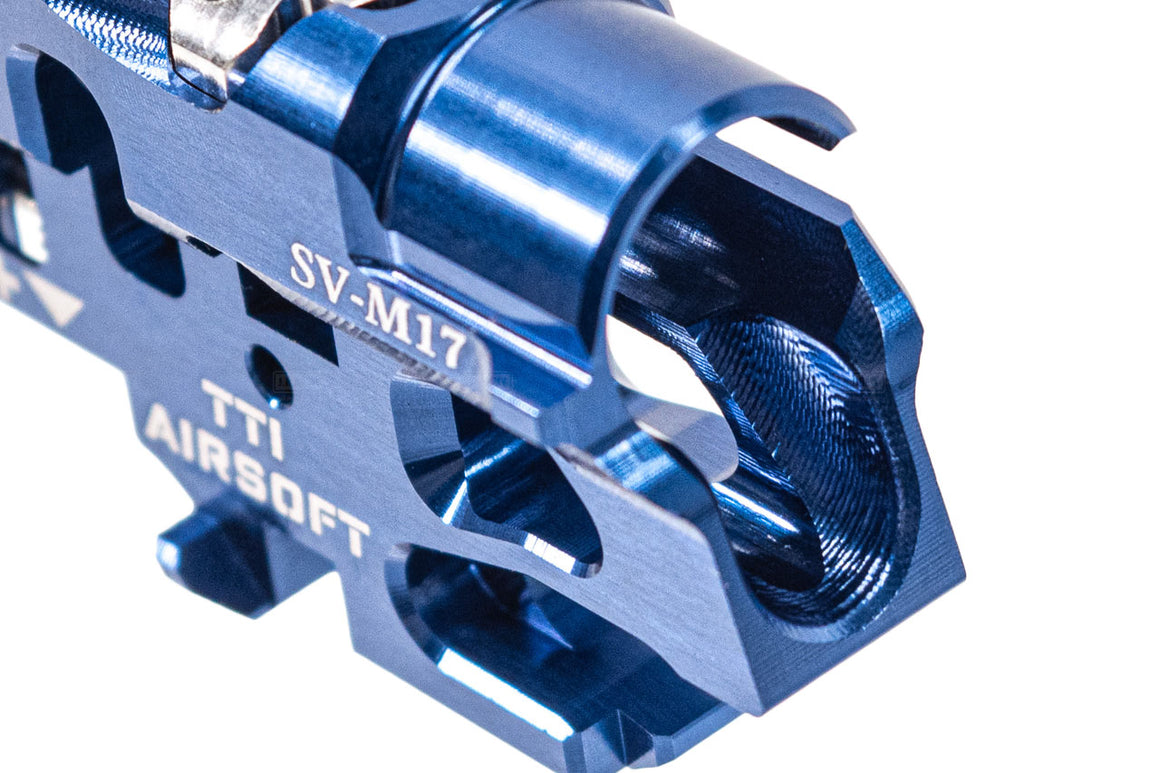 TTI Airsoft Infinity CNC Aluminum One Piece TDC Hop Up Chamber For SIG AIR / VFC P320 M17 M18 X Carry GBBP Series -Blue