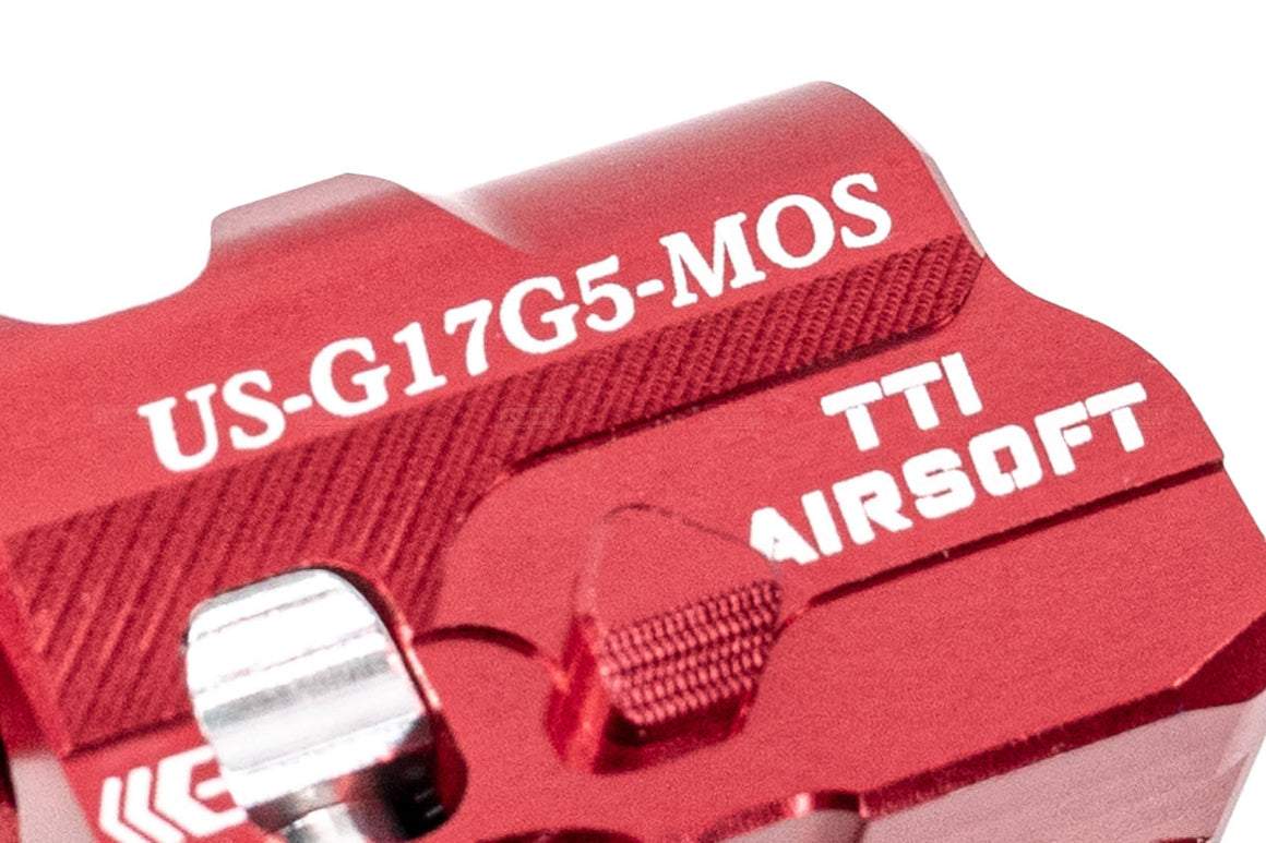 TTI Airsoft CNC Aluminum Infinity TDC Hop-Up Chamber For Umarex SRC Glock 17 Gen5 MOS GBBP -Red