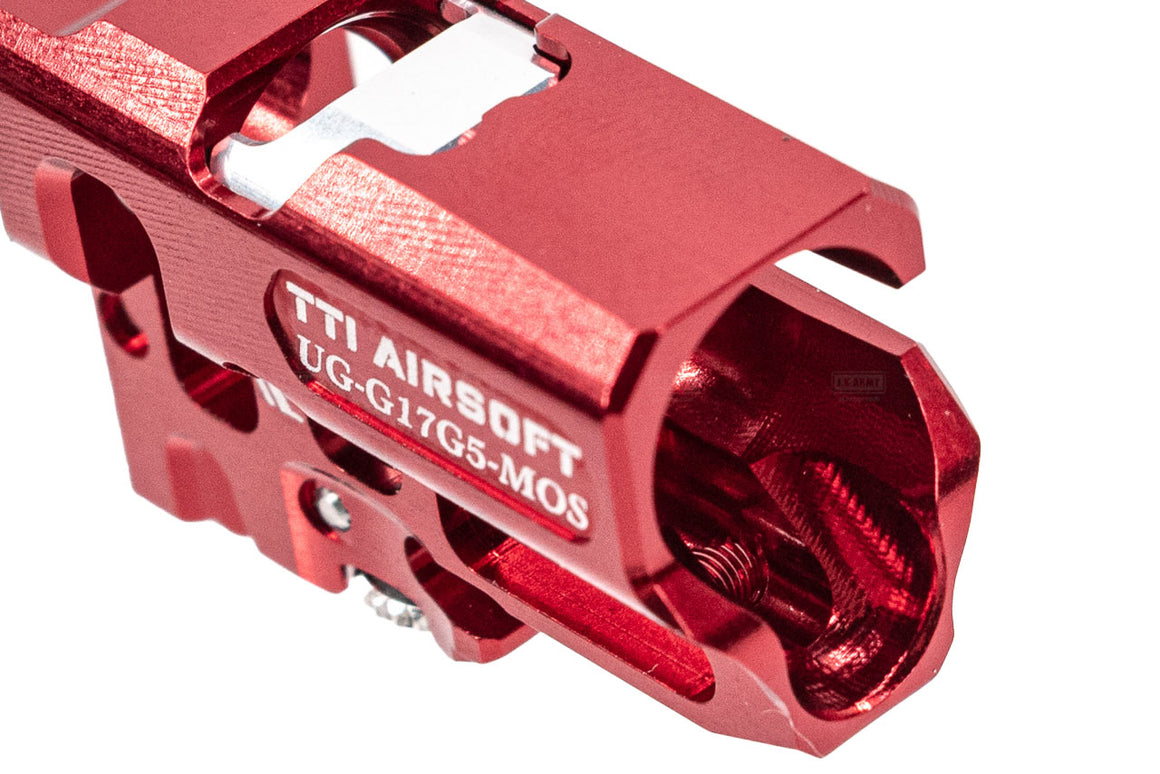 TTI Airsoft Infinity CNC Aluminum One Piece TDC Hop Up Chamber For Umarex GHK Glock 17 Gen5 MOS GBBP -Red