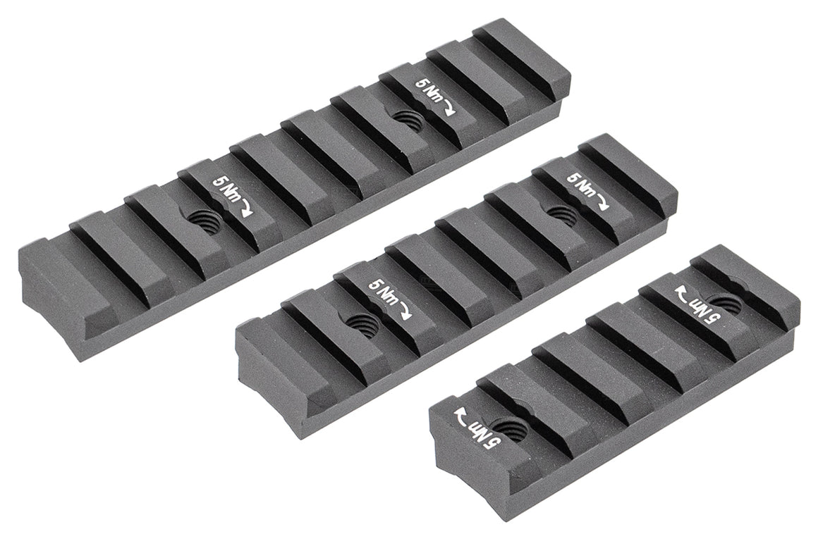 Ultima Industries UI HKey Mod Aluminum Alloy Rail Section ( S / M / L ) ( Black / RAL8000 )-L Size 95mm, 9-slot-Black