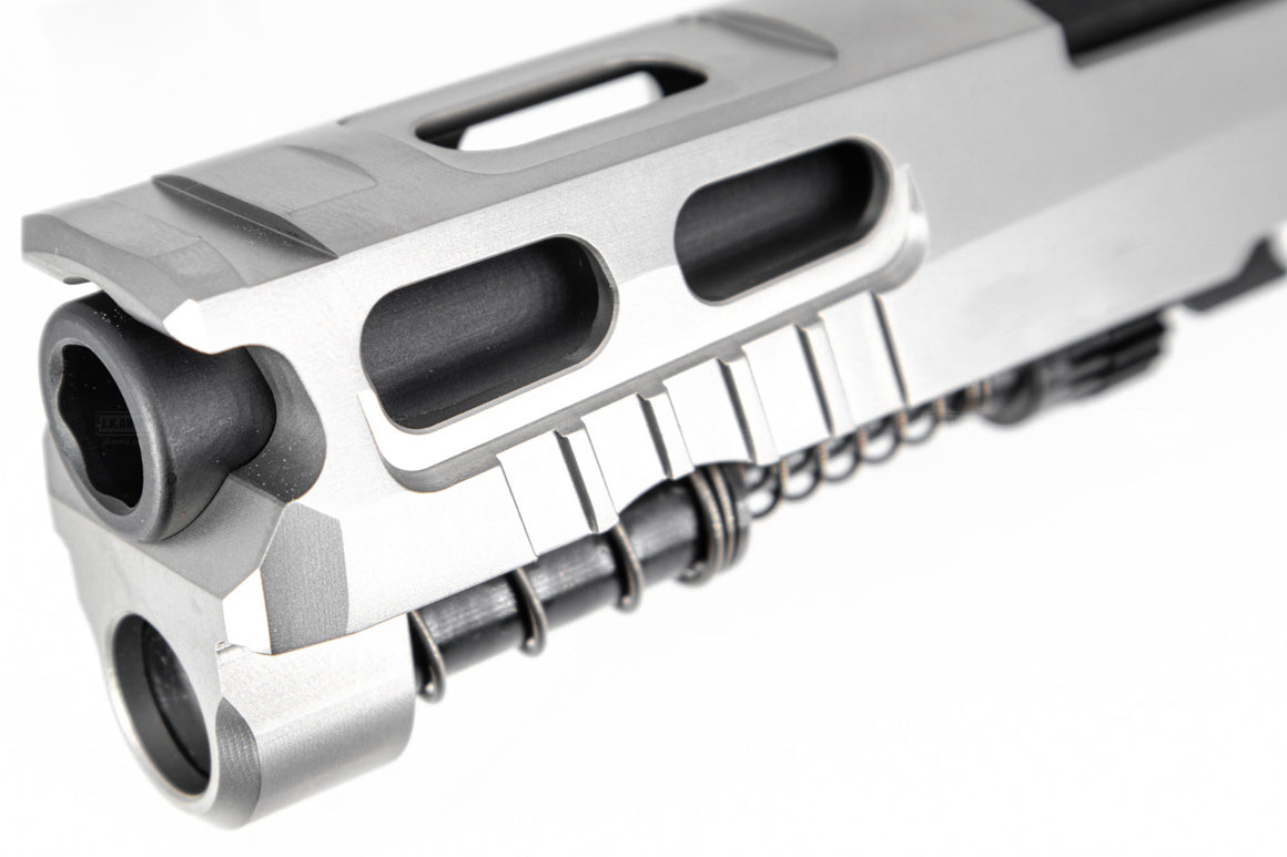 Mafio Steel Pro-Cut Style 3.9" M18 Slide Set & Barrel Set For SIG AIR / VFC P320 M18 GBB Pistol Airsoft Series ( Stainless Steel Silver )