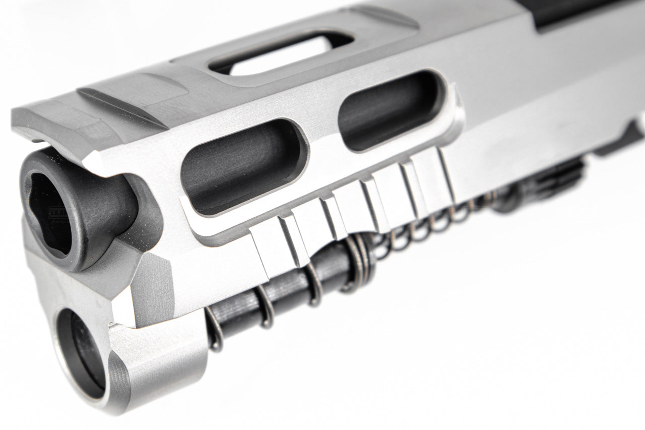 Mafio Steel Pro-Cut Style 3.9" M18 Slide Set & Barrel Set For SIG AIR / VFC P320 M18 GBB Pistol Airsoft Series ( Stainless Steel Silver )