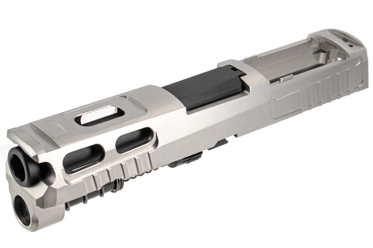 Mafio Steel Pro-Cut Style 3.9" M18 Slide Set & Barrel Set For SIG AIR / VFC P320 M18 GBB Pistol Airsoft Series ( Stainless Steel Silver )