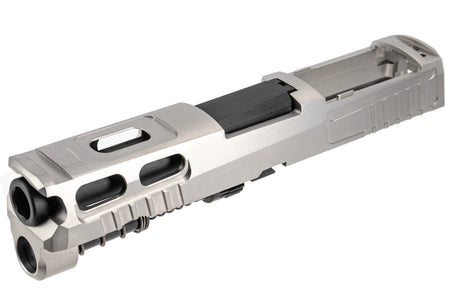 Mafio Steel Pro-Cut Style 3.9" M18 Slide Set & Barrel Set For SIG AIR / VFC P320 M18 GBB Pistol Airsoft Series ( Stainless Steel Silver )
