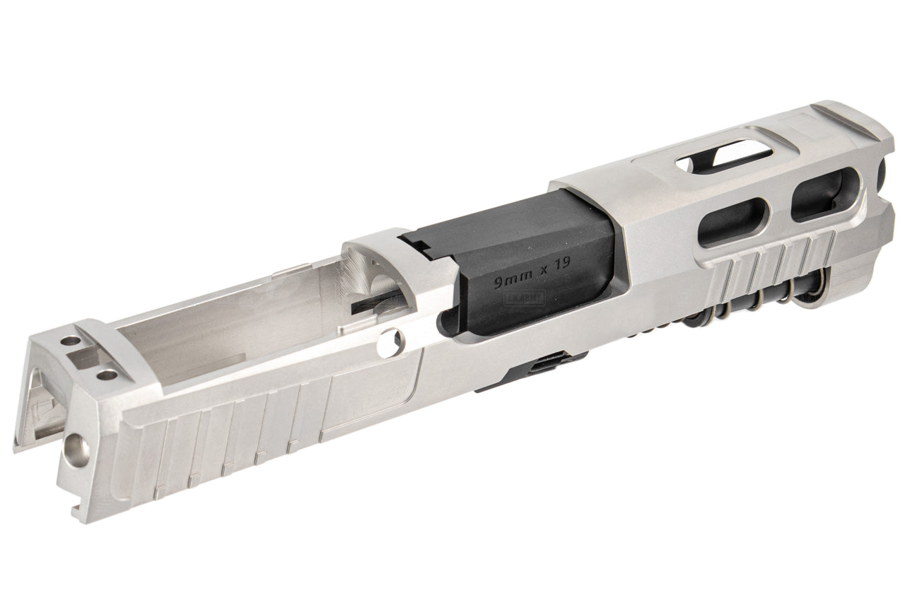 Mafio Steel Pro-Cut Style 3.9" M18 Slide Set & Barrel Set For SIG AIR / VFC P320 M18 GBB Pistol Airsoft Series ( Stainless Steel Silver )