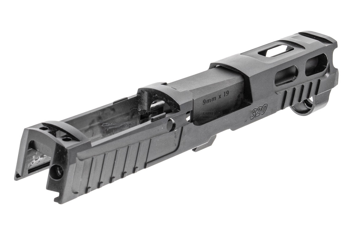 Mafio Steel Pro-Cut Style 3.9" M18 Slide Set & Barrel Set For SIG AIR / VFC P320 M18 GBB Pistol Airsoft Series ( Black )