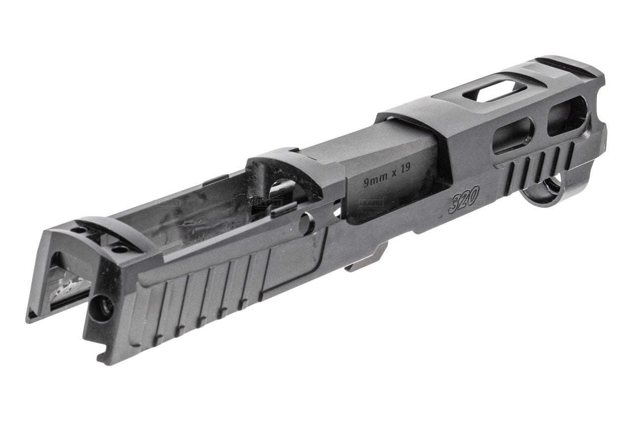 Mafio Steel Pro-Cut Style 3.9" M18 Slide Set & Barrel Set For SIG AIR / VFC P320 M18 GBB Pistol Airsoft Series ( Black )