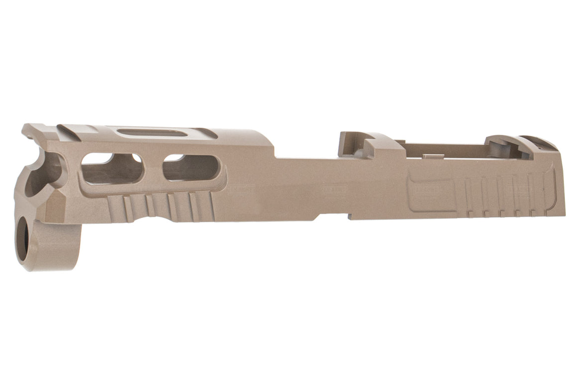 Ushot Steel Pro-Cut Style 3.9" M18 Slide Set & Barrel Set For SIG AIR / VFC P320 M18 GBB Pistol Airsoft Series ( FDE )