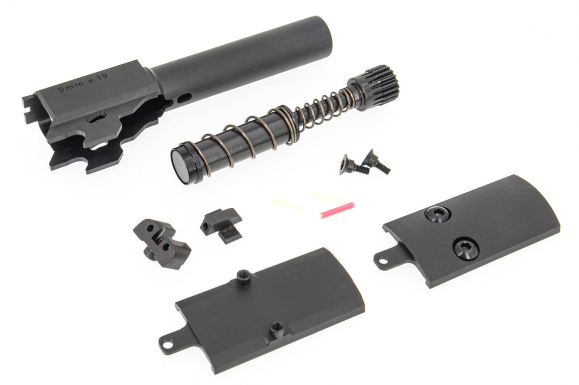 Ushot Steel Pro-Cut Style 3.9" M18 Slide Set & Barrel Set For SIG AIR / VFC P320 M18 GBB Pistol Airsoft Series ( FDE )