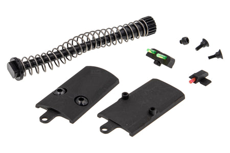 Mafio P320 Pro-Cut Type 4.7" Steel Slide & Barrel Set For SIG AIR / VFC P320 M17 GBB Pistol Airsoft Series-Silver