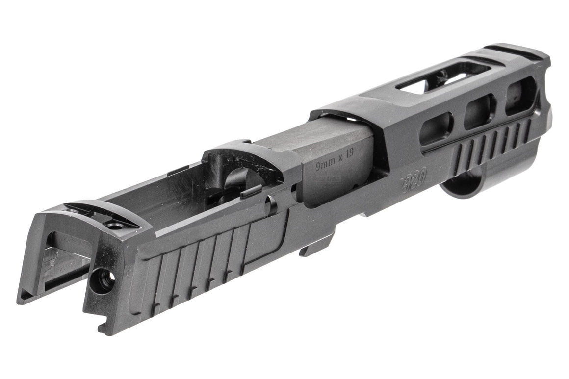 Mafio P320 Pro-Cut Type 4.7" Steel Slide & Barrel Set For SIG AIR / VFC P320 M17 GBB Pistol Airsoft Series-Silver