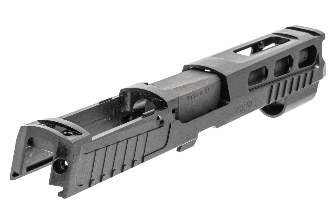 Mafio P320 Pro-Cut Type 4.7" Steel Slide & Barrel Set For SIG AIR / VFC P320 M17 GBB Pistol Airsoft Series-Silver