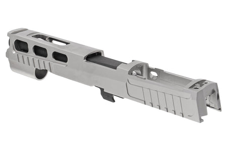 Mafio P320 Pro-Cut Type 4.7" Steel Slide & Barrel Set For SIG AIR / VFC P320 M17 GBB Pistol Airsoft Series-Silver