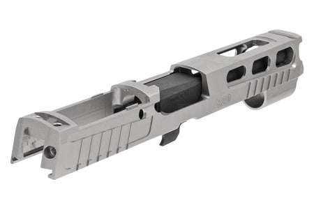 Mafio P320 Pro-Cut Type 4.7" Steel Slide & Barrel Set For SIG AIR / VFC P320 M17 GBB Pistol Airsoft Series-Silver