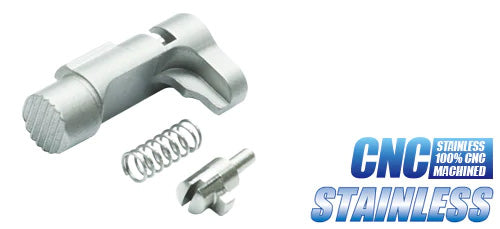 Guarder CNC Stainless Magazine Release Button for Marui TM V10 GBB Series ( Silver )