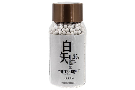 VFC White Arrow BIO 0.36g / 0.40g 6mm BBs Bullets ( 1 Bottle Pack )