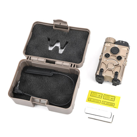 WADSN ET OGL Style Airsoft Laser Drive ( IR & Red / Green / Blue Laser ) ( Aluminum )-Blue & IR Laser-Black