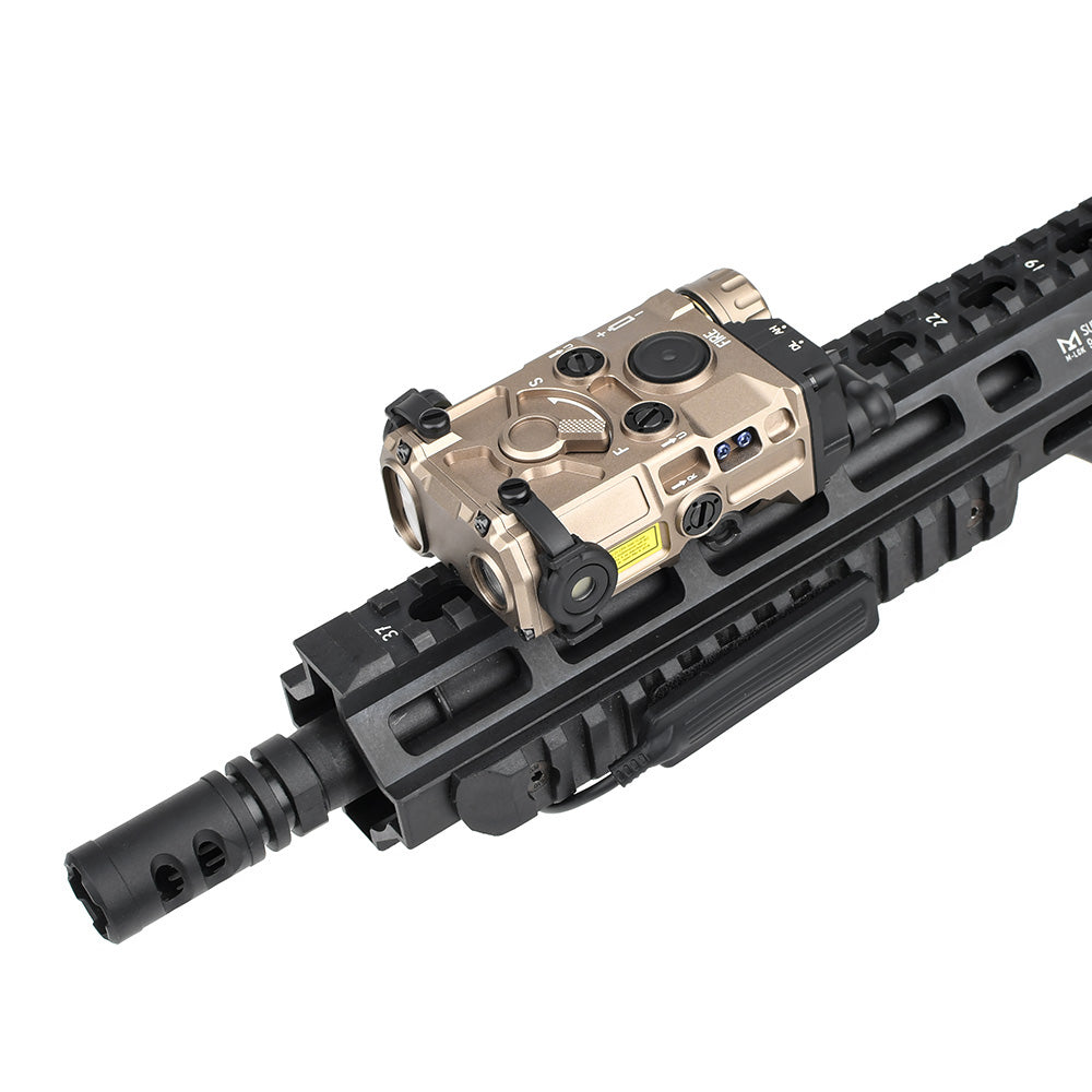 WADSN ET OGL Style Airsoft Laser Drive ( IR & Red / Green / Blue Laser ) ( Aluminum )-Blue & IR Laser-Black