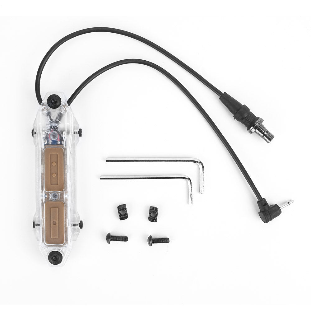 WADSN / NE TAP Double Switch Perspective Ver. for Airsoft PEQ , M/X-Series Flashlight ( BK / DE )-Dark Earth ( DE )