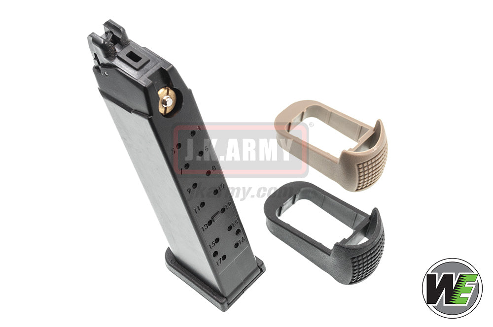 WE G Series 25 Rds Co2 Magazine for WE / AW / TM G Model GBB Pistol Series ( Black ) ( Set )