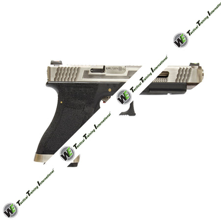 WE Model 34 T7 Silver Metal Slide Silver Barrel GBB Pistol ( Black )