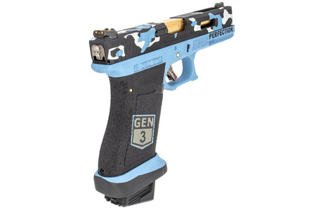 WE Secret Camo Blue Ver Metal Slide GBB Pistol Airsoft ( Semi-Auto / Full Auto )