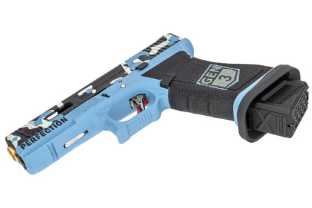 WE Secret Camo Blue Ver Metal Slide GBB Pistol Airsoft ( Semi-Auto / Full Auto )