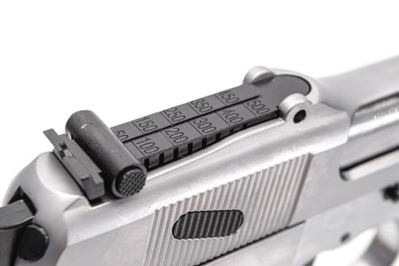 WE New Browning Hi-Power MK3 with Wood Style Kit GBB Pistol Airsoft-Silver