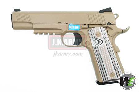 WE M45A1 Marines CQBP Metal GBB Pistol Airsoft ( Tan ) ( 1911 )