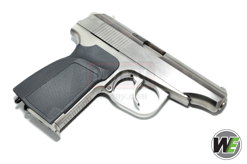 WE Makarov Gas GBB Pistol with Dummy Suppressor ( Silver )