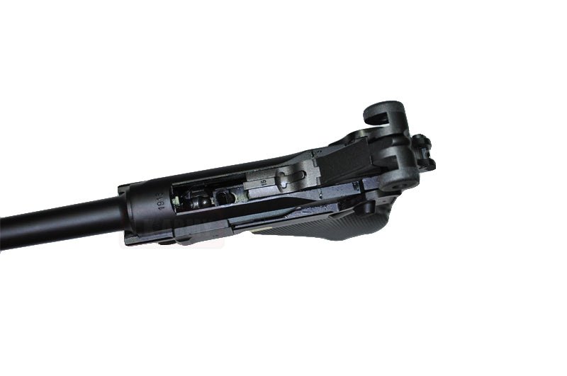 WE Luger P08 Middle Length GBB Pistol 6" Barrel ( Black )