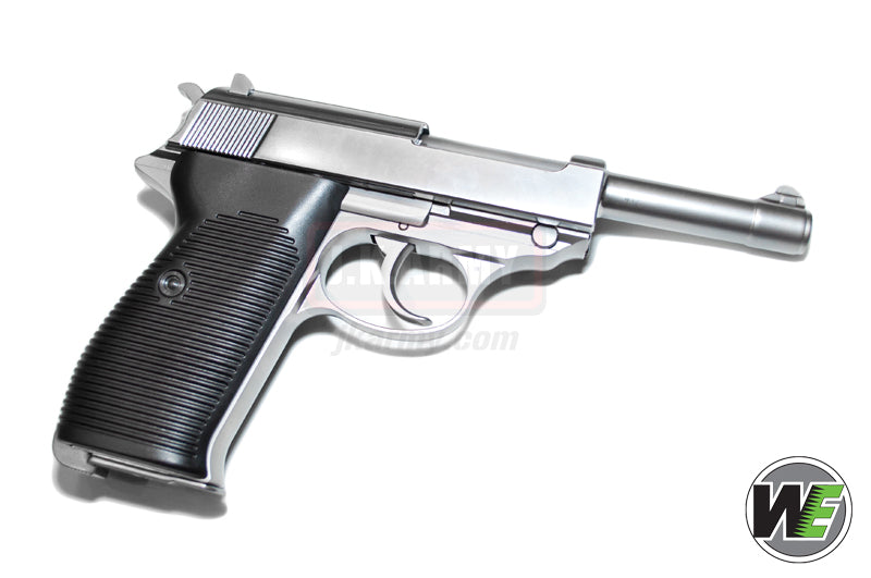 WE P38L GBB Pistol Airsoft ( Silver )