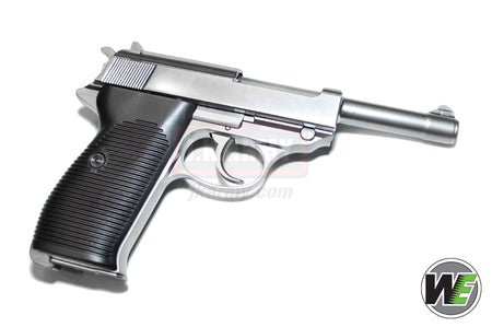 WE P38L GBB Pistol Airsoft ( Silver )