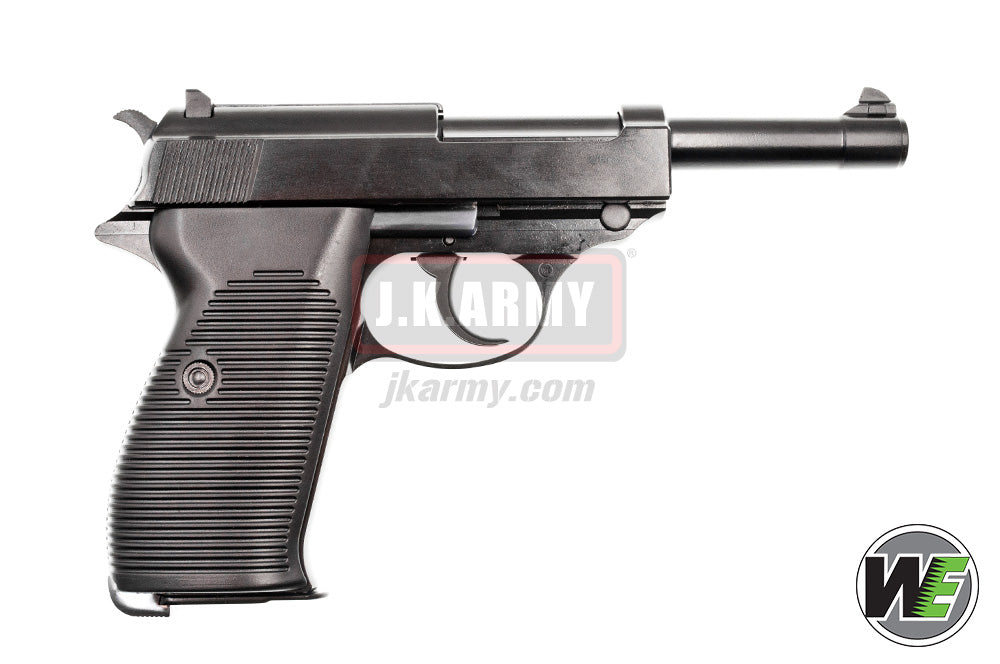 WE P38L GBB Pistol Airsoft ( Black )