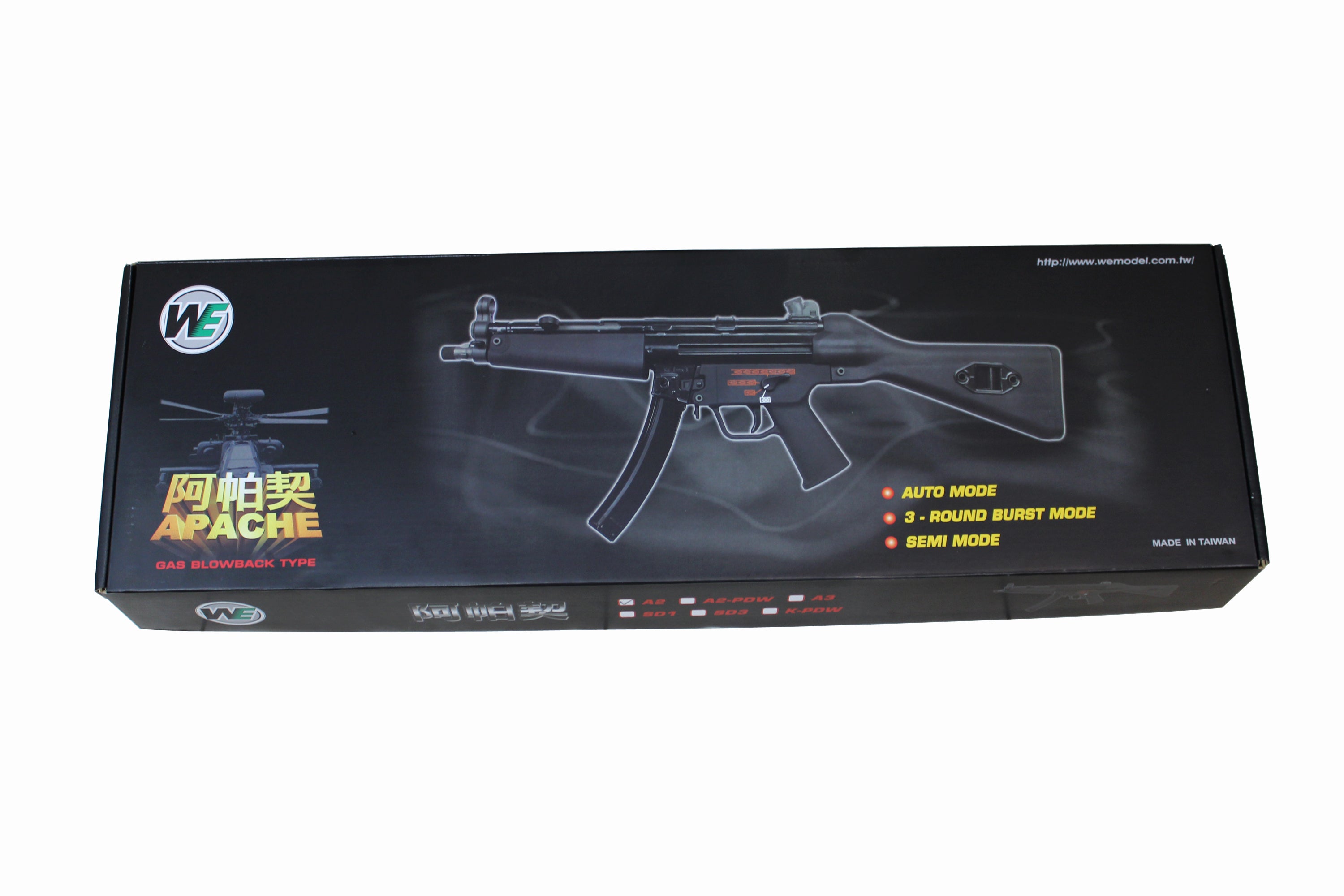 WE Apache NP5 A2 Full Metal GBB ( BK )