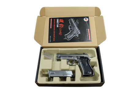 WE M84 GBB Pistol Airsoft ( Silver )