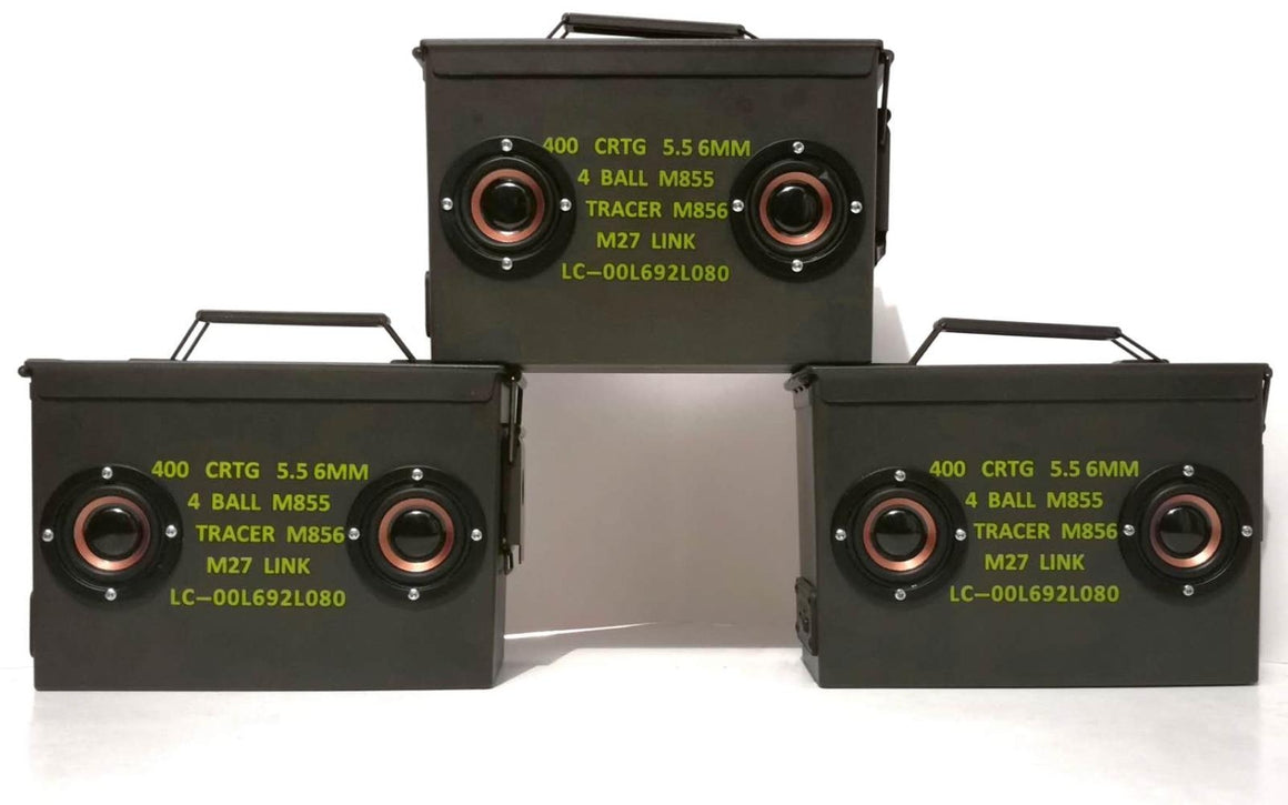 FCC BT Portable Ammo Can Speakers ( Bluetooth )