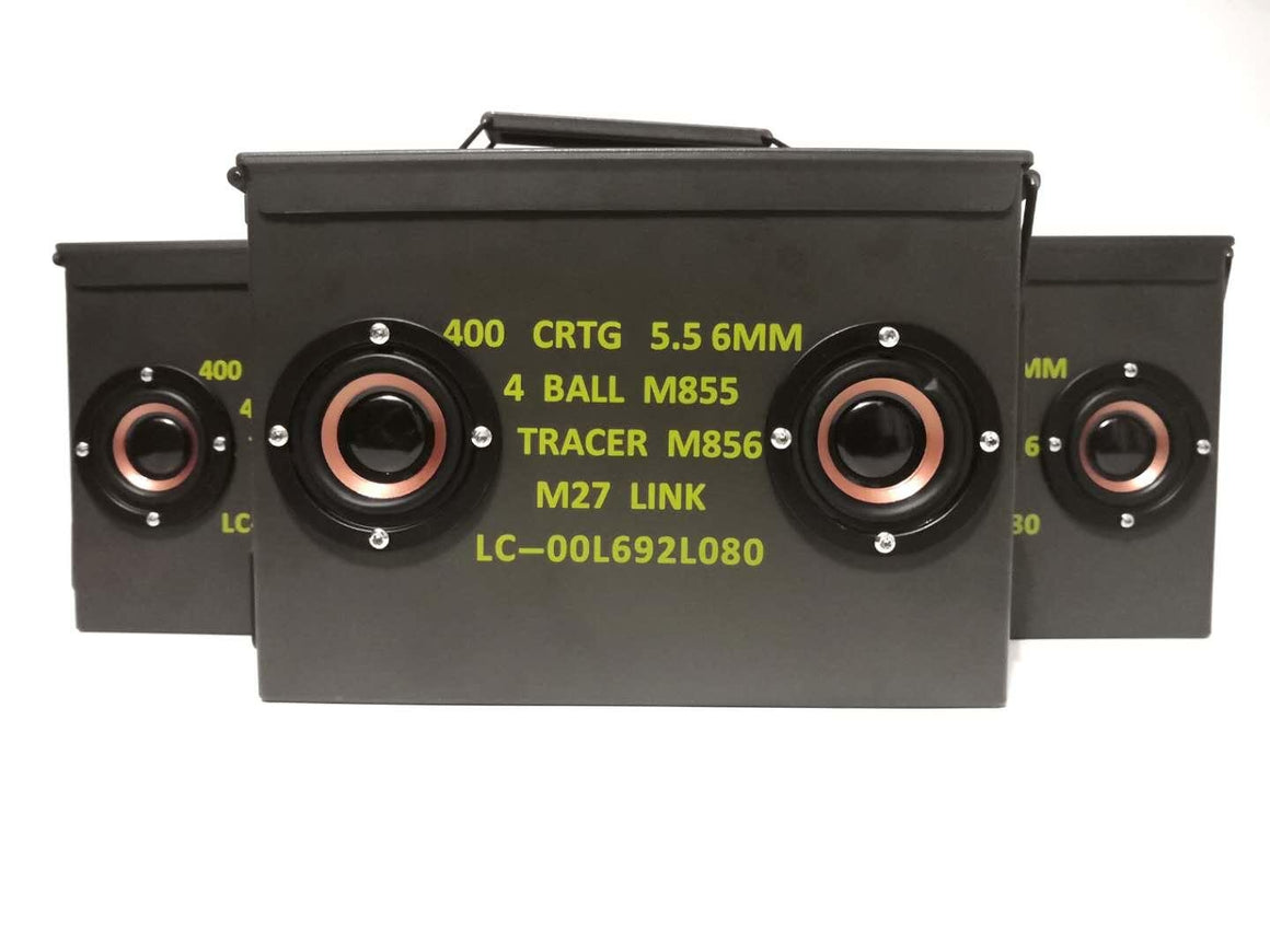 FCC BT Portable Ammo Can Speakers ( Bluetooth )