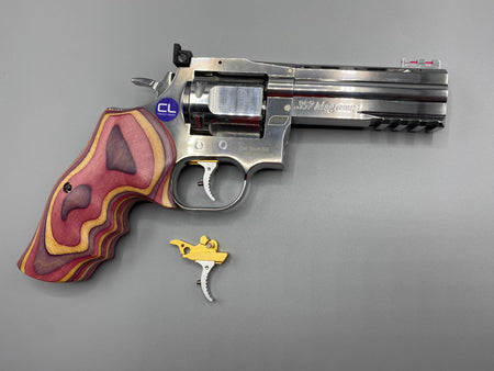 CL Project 7075 Aluminum Adjustable Trigger for DW 715 Revolver ( Black / Silver )-Silver