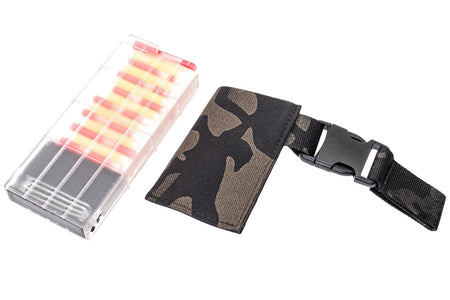 Wosport Tactical Fluorescent Glow Stick Distribution Box Elastic Pouch Set with Belt Attactment ( MCBK )