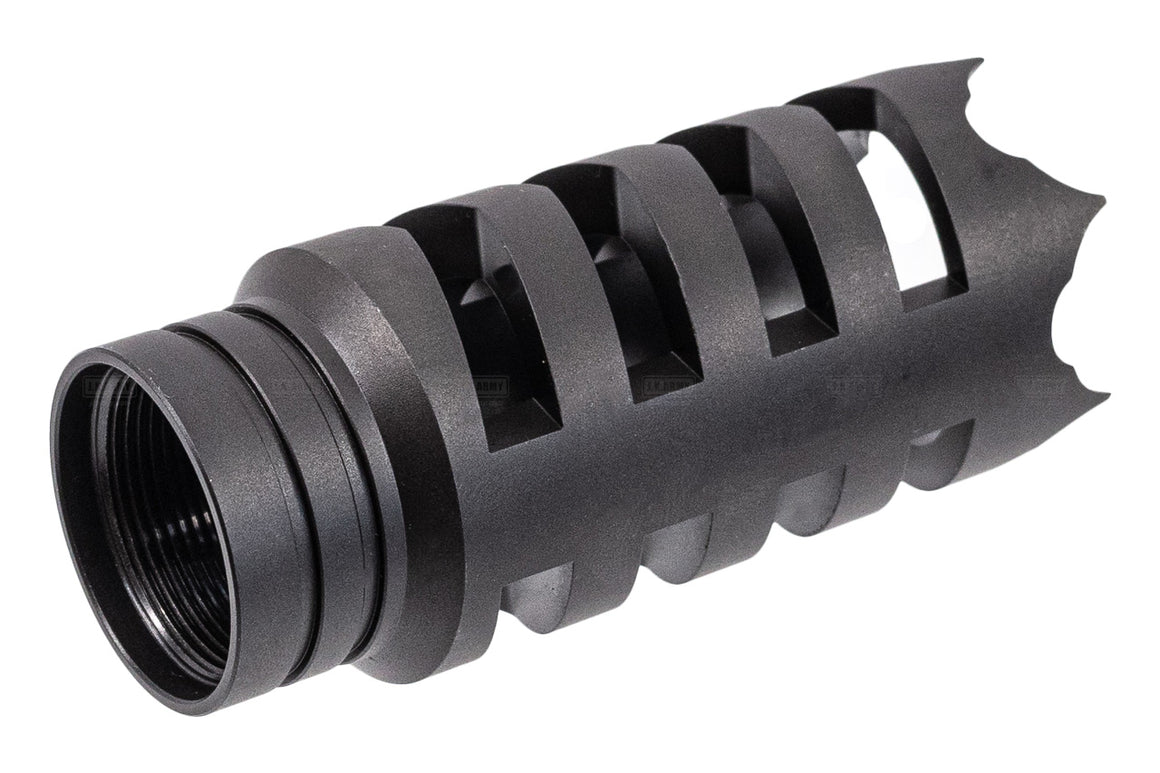 WII TECH CNC Steel Shark 2 Muzzle Break For Marui TM SAIGA 12 GBB Shotgun