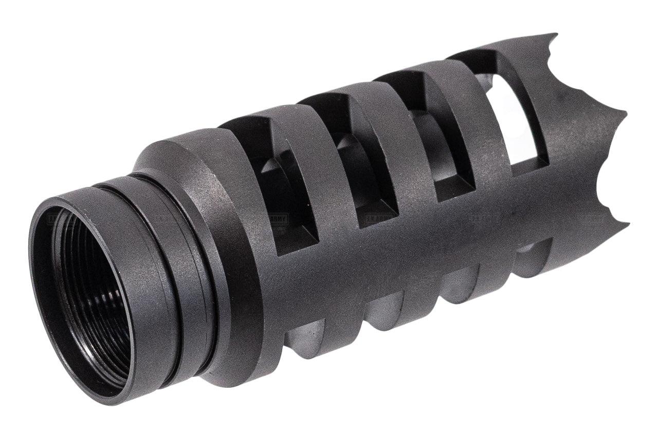 WII TECH CNC Steel Shark 2 Muzzle Break For Marui TM SAIGA 12 GBB Shotgun