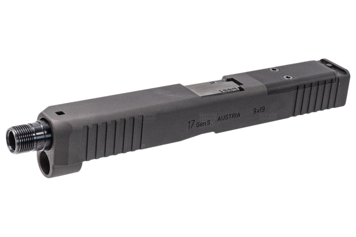 WII Tech CNC Aluminum Slide Set with Steel Threaded Barrel & Inner Barrel For Marui TM G17 G5 MOS GBBP