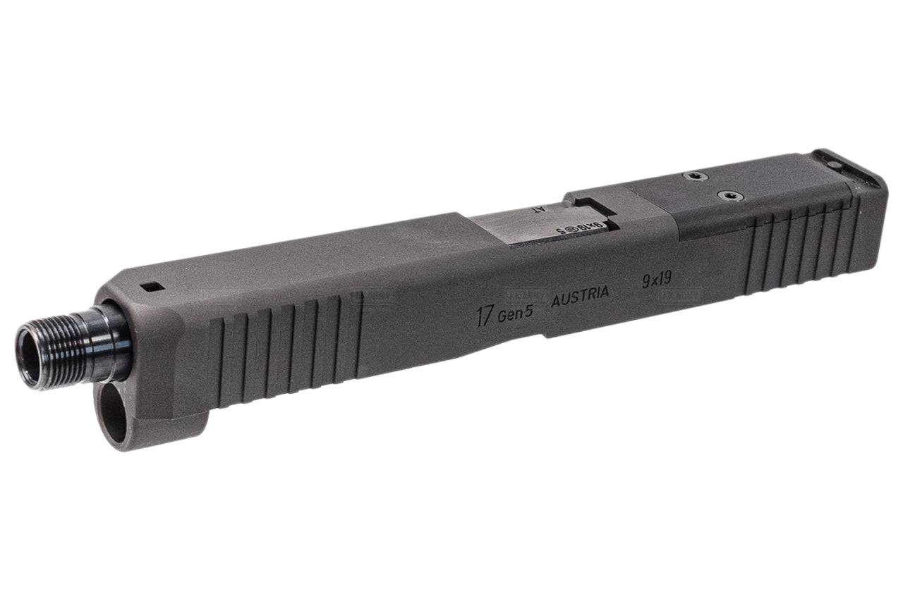 WII Tech CNC Aluminum Slide Set with Steel Threaded Barrel & Inner Barrel For Marui TM G17 G5 MOS GBBP