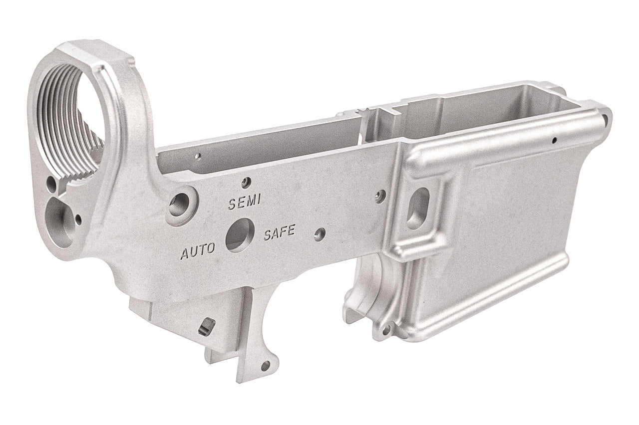 WII TECH CNC 6061-T6 Aluminum Blank MWS Lower Receiver For Marui TM MWS GBBR Series ( Silver )