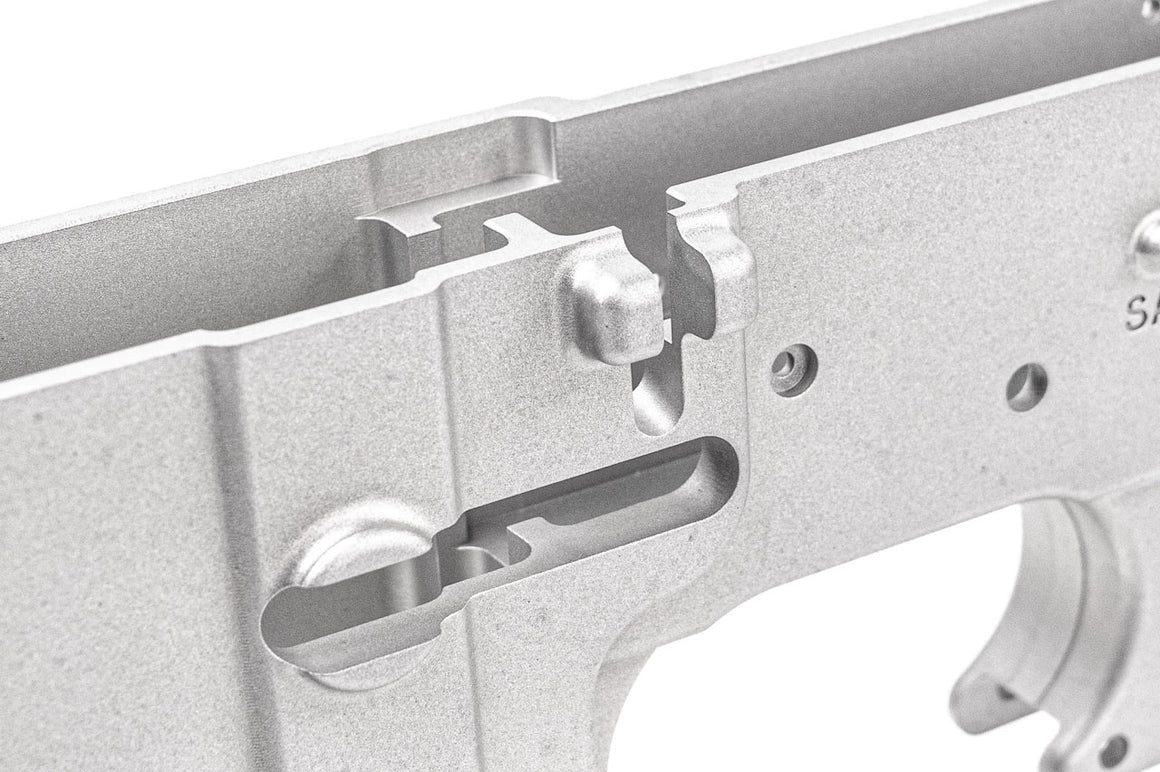 WII TECH CNC 6061-T6 Aluminum Blank MWS Lower Receiver For Marui TM MWS GBBR Series ( Silver )
