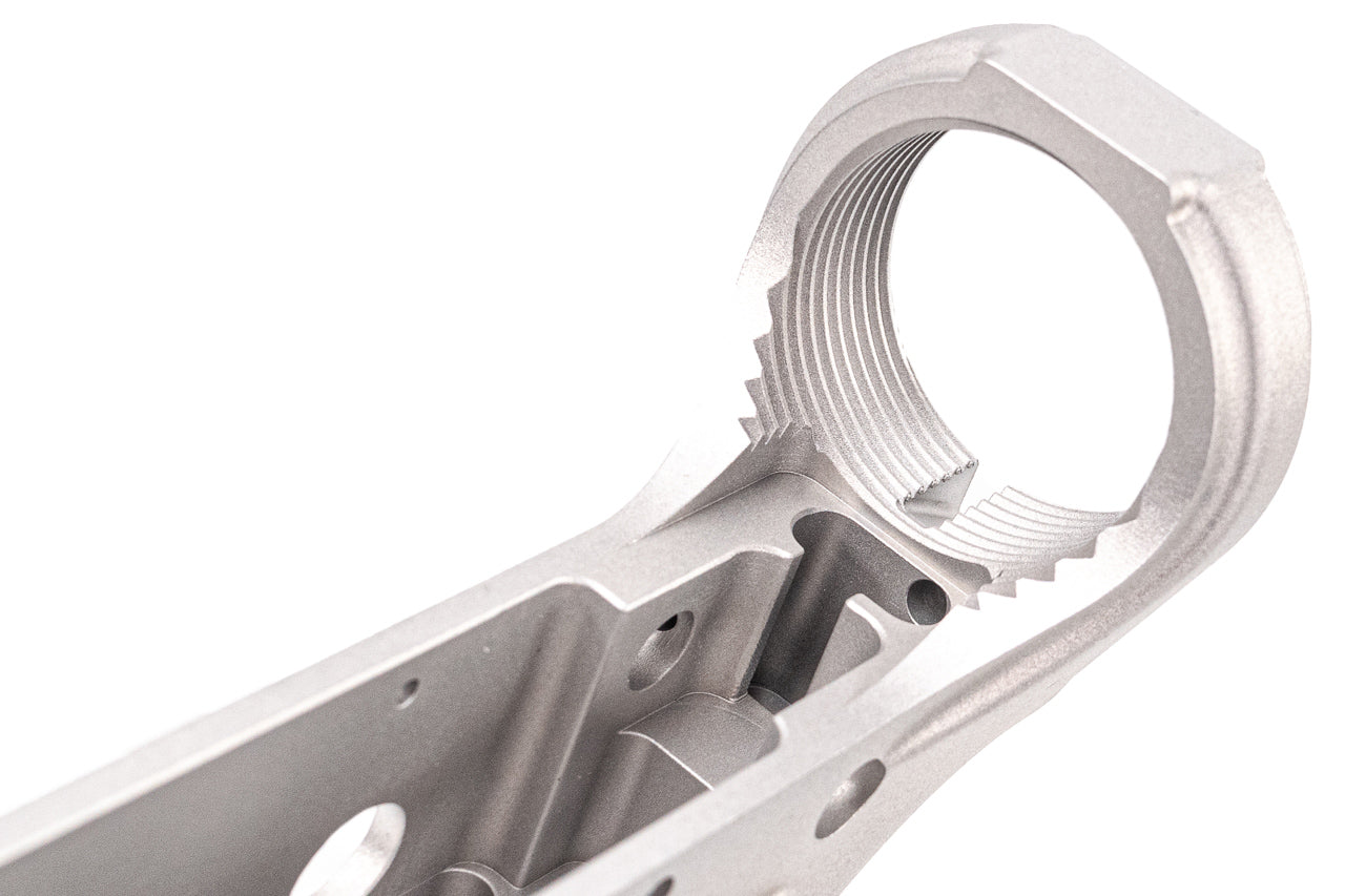 WII TECH CNC 6061-T6 Aluminum Blank MWS Lower Receiver For Marui TM MWS GBBR Series ( Silver )