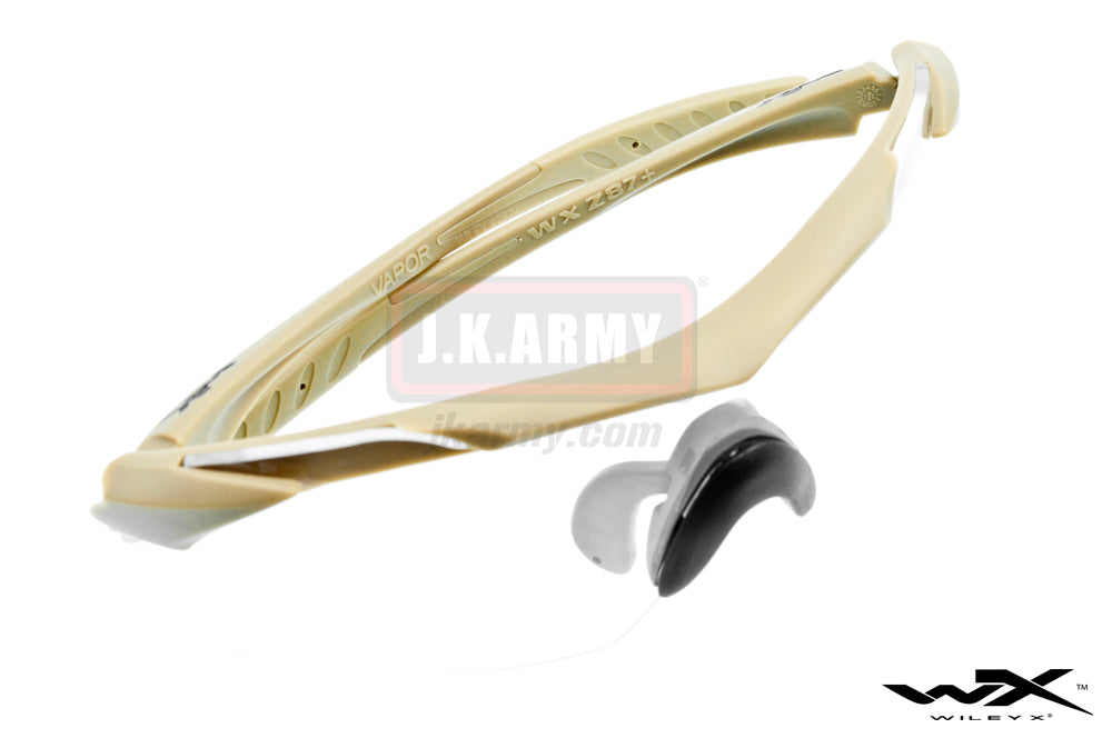 WILEY X Vapor Grey/Clear/Tan Frame Shooting Glasses