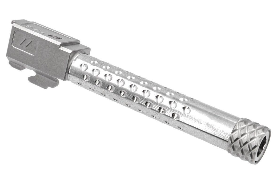 PTS ZEV Suppressor Threaded Dimpled Barrel for TM G Model 17 GBB Pistol ( Silver )