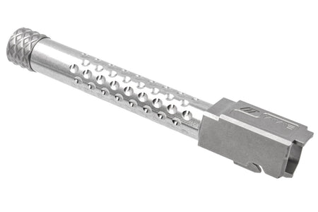 PTS ZEV Suppressor Threaded Dimpled Barrel for TM G Model 17 GBB Pistol ( Silver )